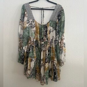 Anthropologie tiered mini dress